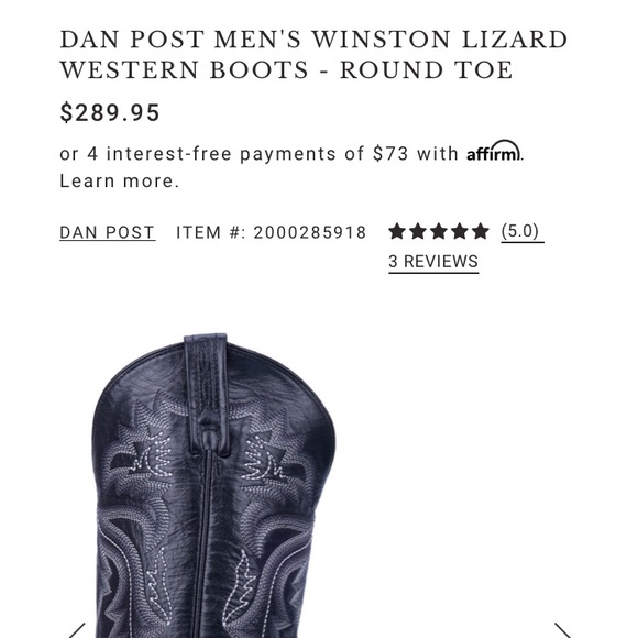 Dans Post Cowboys Boots 9D - Picture 6 of 6